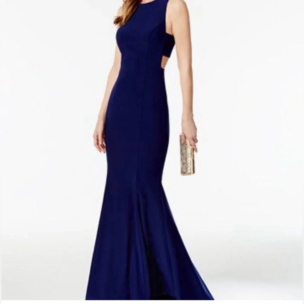 High neck side cut out gown - Picture 1 of 4